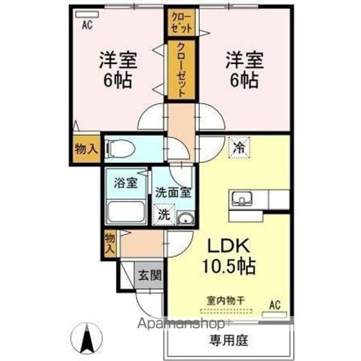 ファミリータウン ツートム E棟の間取り