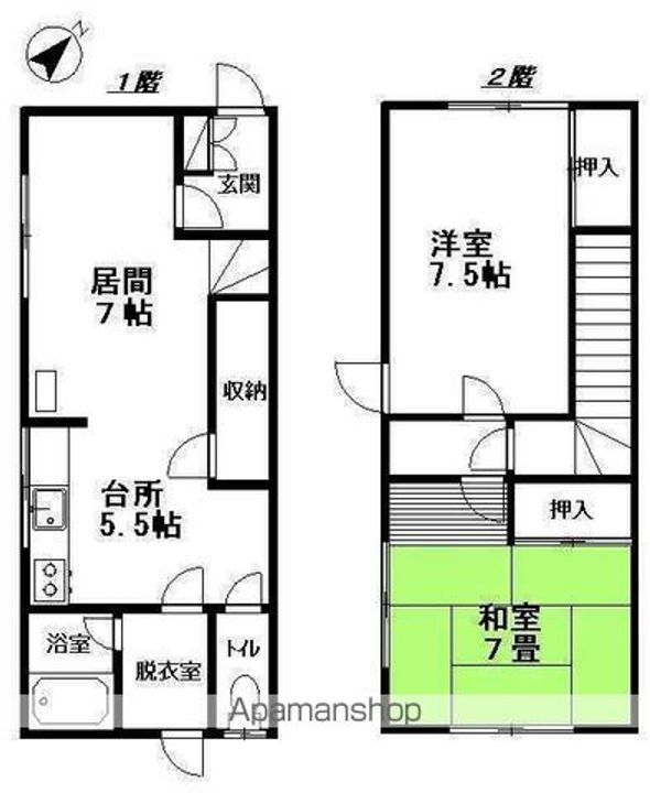 一番町12−9一棟二戸建1の間取り