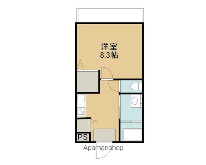 広島県安芸高田市吉田町常友の賃貸アパートの間取り