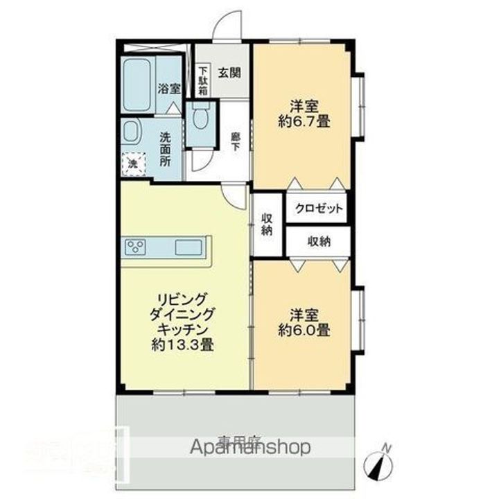 フォブールロジュマンⅡの間取り