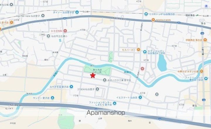 宮城県仙台市青葉区栗生7丁目の賃貸アパートの周辺