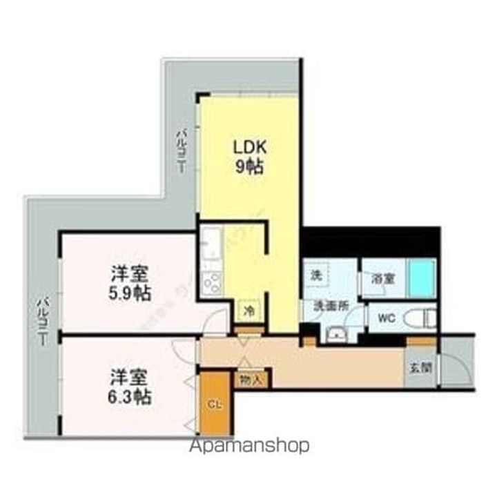 アルザタワーズ ブルータワーの間取り