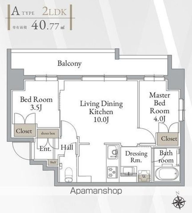 東京都杉並区高円寺南4丁目の賃貸マンションの間取り