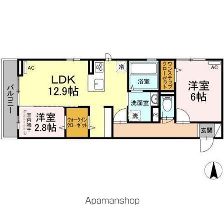 プレジデント持田 A棟の間取り