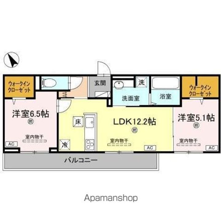 J.リヴェール高松西宝町 A棟の間取り