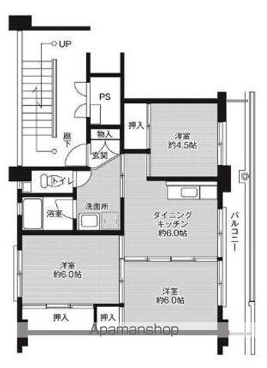 ビレッジハウス大内1号棟204の間取り