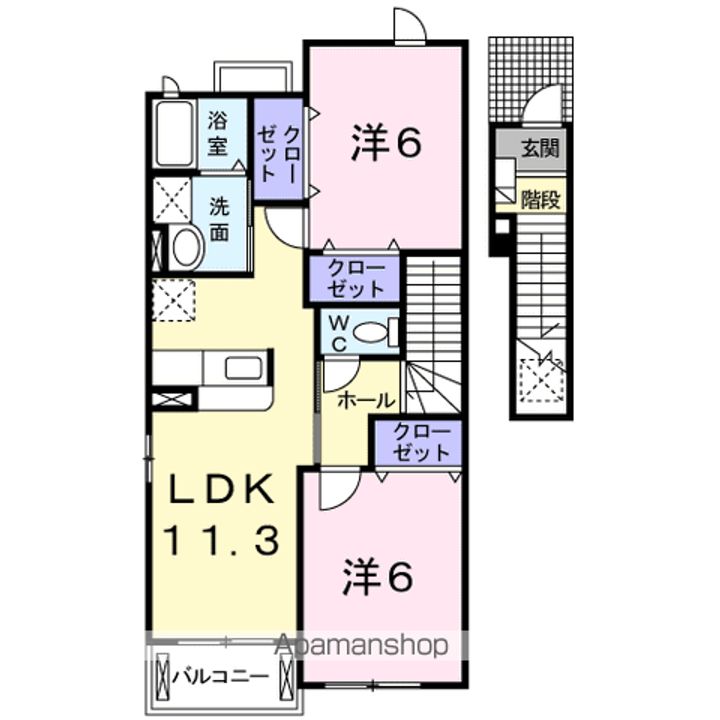 ホマルヴィラ Aの間取り