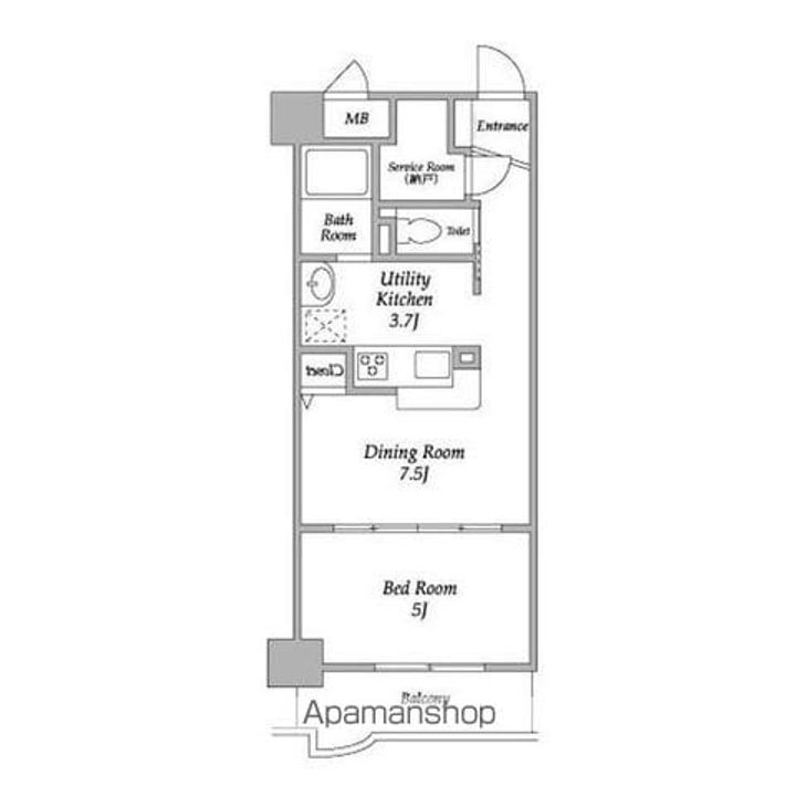 東京都豊島区南長崎5丁目の賃貸マンションの間取り