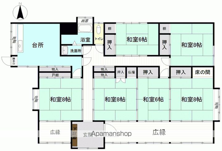 福島県いわき市四倉町下仁井田字須賀向(一戸建)の賃貸物件の間取り