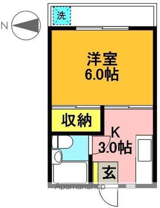 キャスル代田A102の間取り