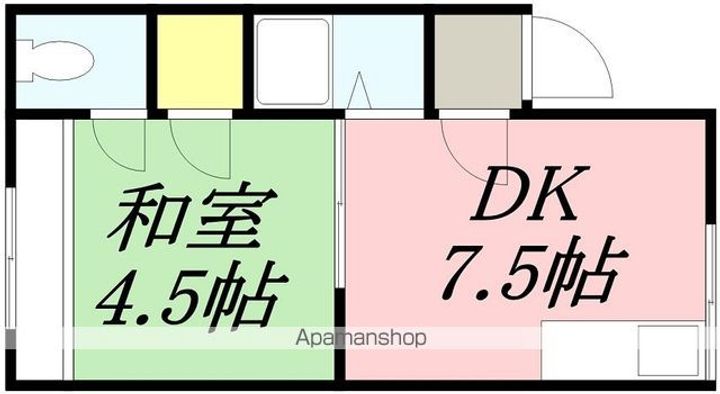メゾンドアルル松川201の間取り