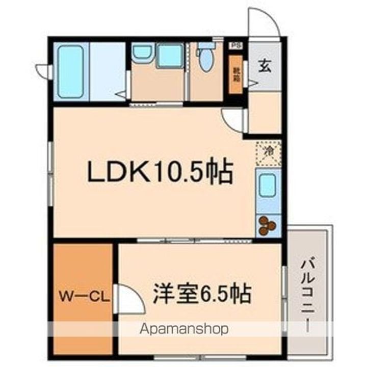 ミルクリークヴィリーヴ102号室の間取り