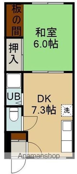 プラザマンション北浜1号館(プラザマンションキタハマ)105の間取り