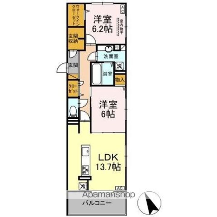 D’S LIEN (ディーズリアン) Dの間取り