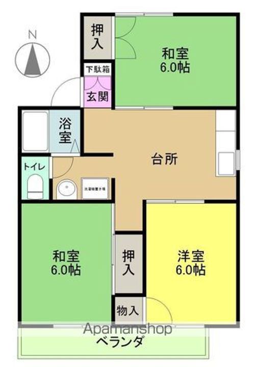 エンゼルハウスC202の間取り