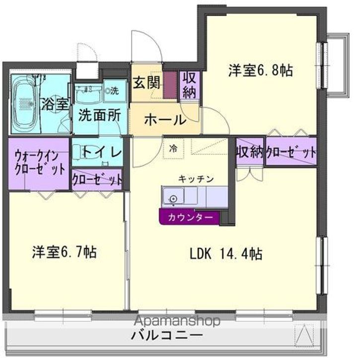 ソラーレ北上花園205の間取り