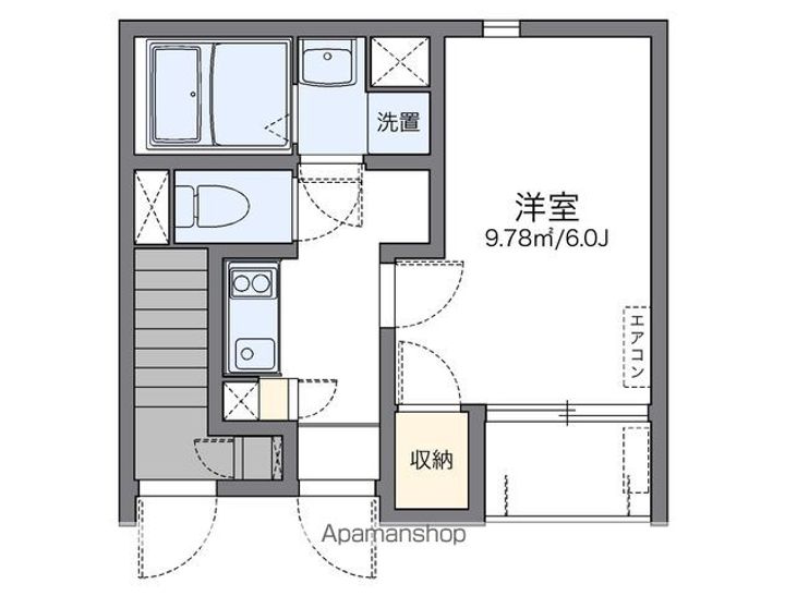 東京都台東区東浅草2丁目の賃貸アパートの間取り