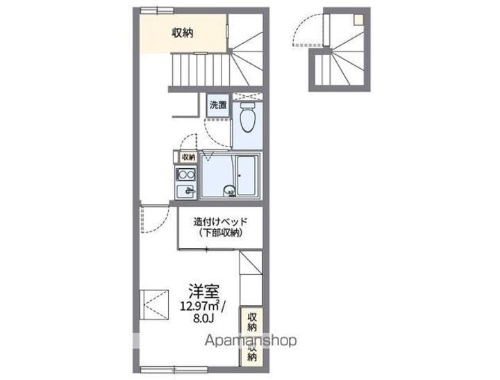 レオパレス六田206の間取り