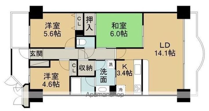 プレステージ青山の間取り