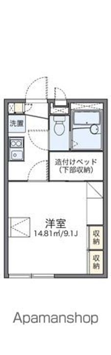 レオパレスひの106の間取り
