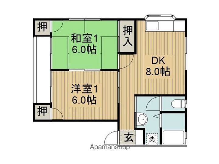 アイディール・パーソンズA棟101の間取り