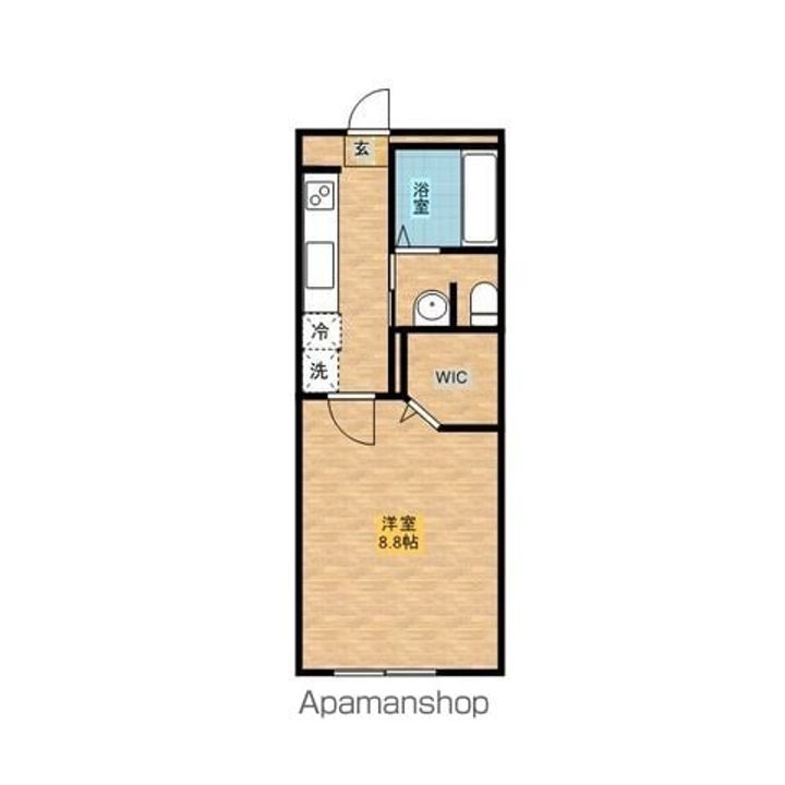 ラ・シエスト108号室の間取り
