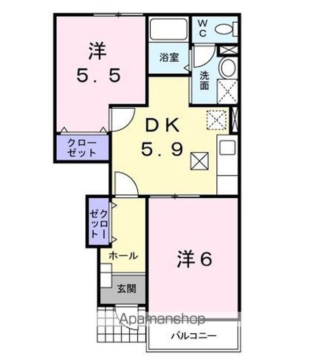 メゾンドールⅡ102の間取り