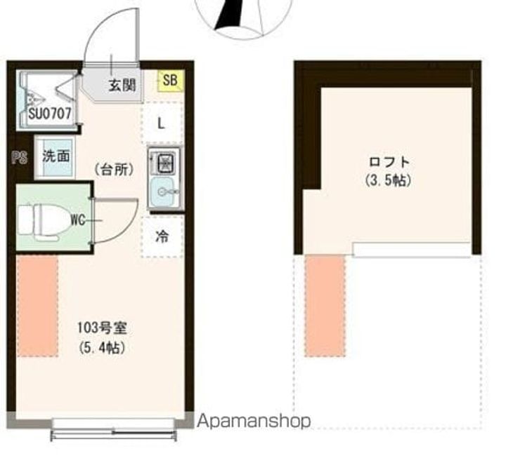 カーサ エスト 小岩103号室の間取り