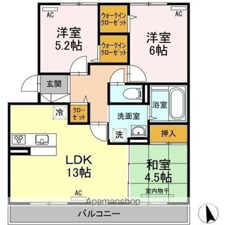 グリーンコスミオンの間取り