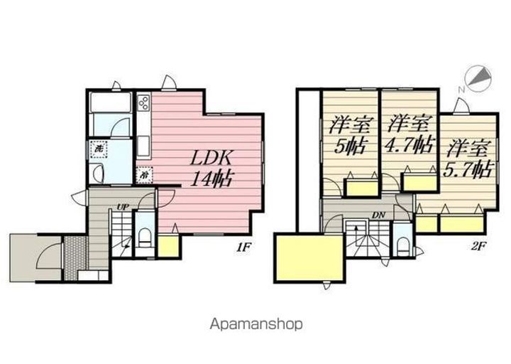 千葉県千葉市花見川区花園町(一戸建)の賃貸物件戸建ての間取り