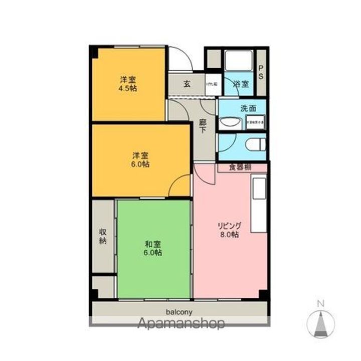 Iマンション2の間取り