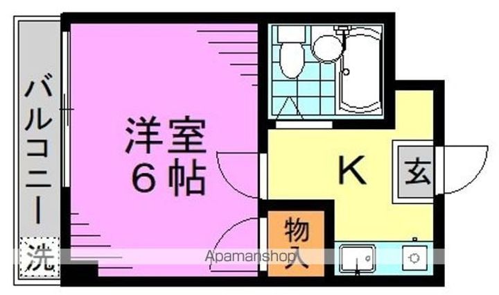 東京都中野区中野3丁目の賃貸マンションの間取り