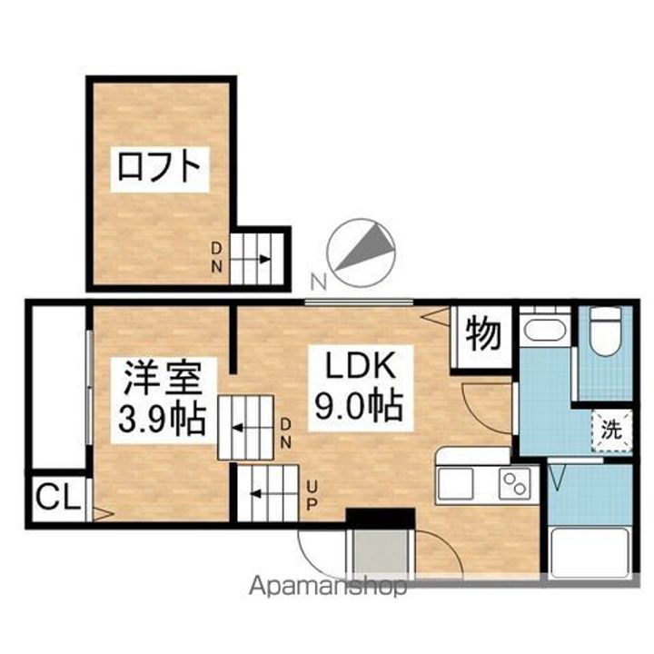 愛知県名古屋市千種区千種3丁目の賃貸アパートの間取り