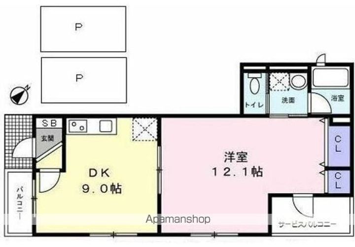 東京都杉並区成田東3丁目の賃貸マンションの間取り