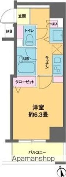 カスタリア新富町Ⅲの間取り