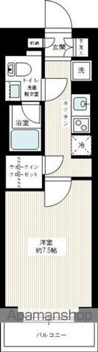 AZEST亀戸Ⅱ312号室の間取り