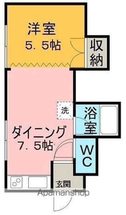 北海道網走市駒場南7丁目の賃貸アパートの間取り