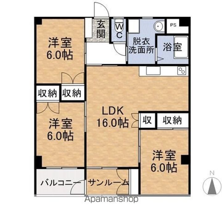 サンハイツ公園303の間取り