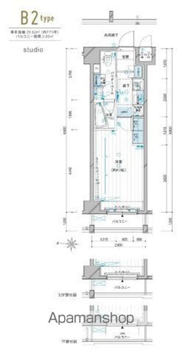 メインステージ錦糸町Ⅵエグザの間取り