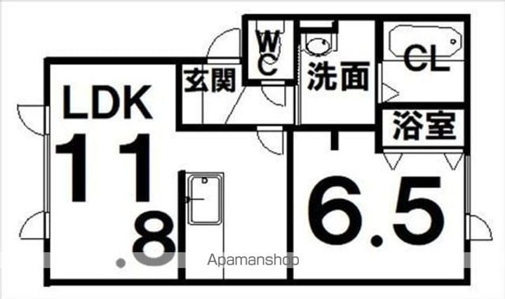 ラ・ポールあかしや106の間取り