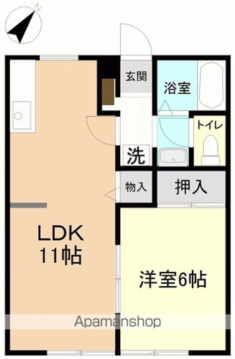 メゾンスクウェアーB101の間取り