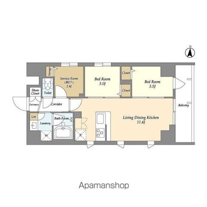 グランエール森下WESTの間取り