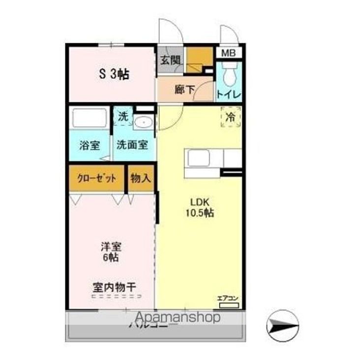 リバーパーク蒲生 Cの間取り