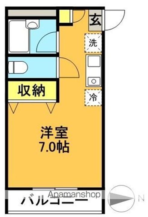 東京都世田谷区松原1丁目の賃貸アパートの間取り