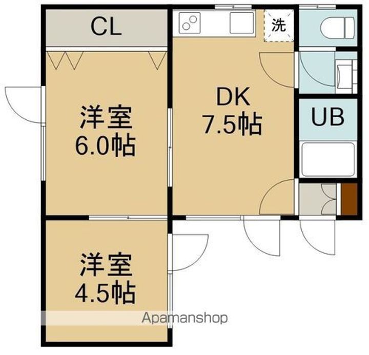 時任荘203の間取り
