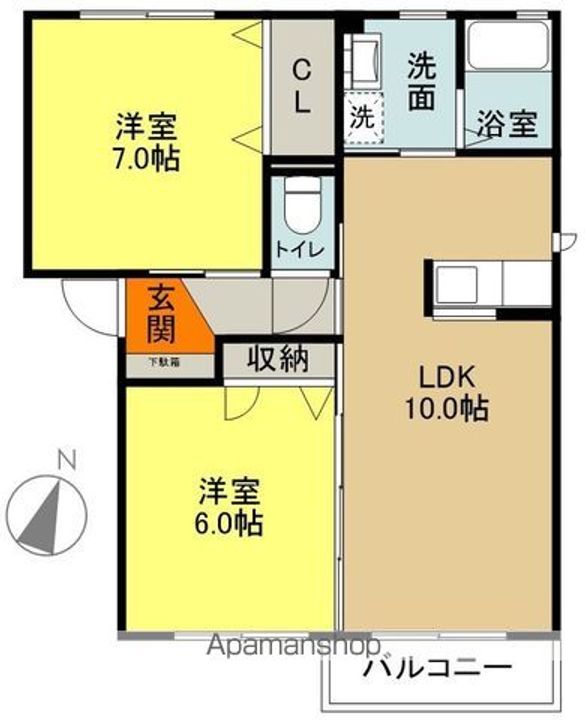クラヴィエゴールド202の間取り