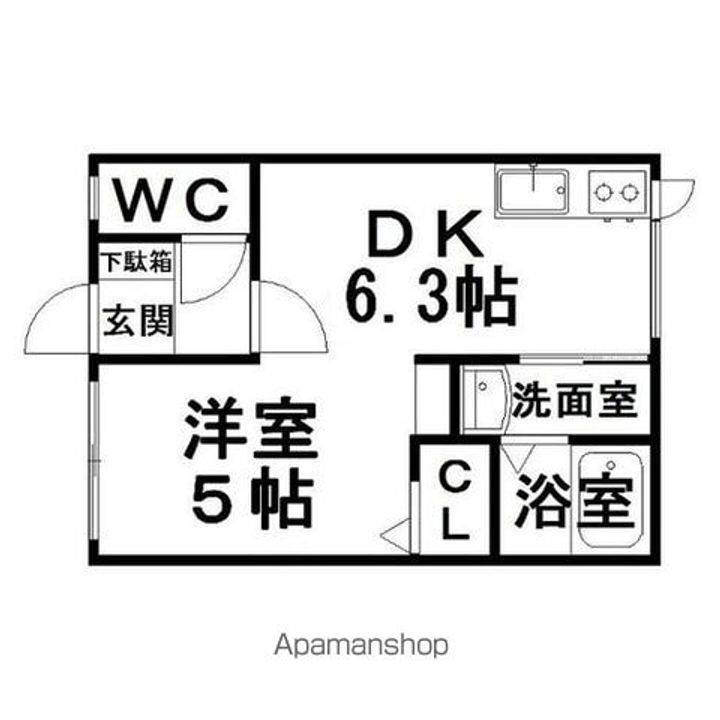 コーポはっぴぃ草5の間取り