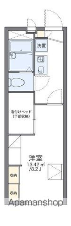 レオパレスTHEOⅡ209の間取り