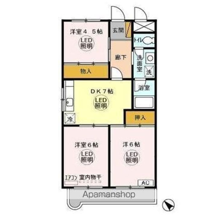 メゾンドゥ・ボヌールの間取り