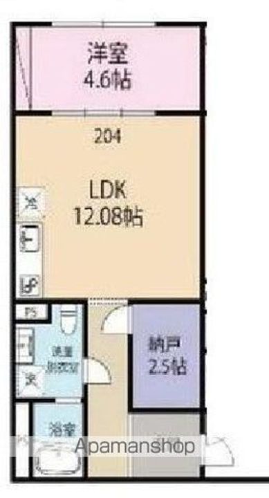 東京都中野区松が丘1丁目の賃貸マンションの間取り